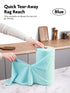 Microfiber Cleaning Cloth Roll -75 Pack, Tear Away Towels, 12" x 12", Reusable Washable Rags (Blue)