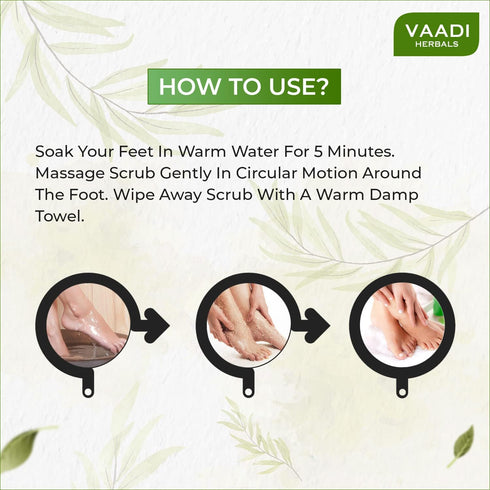 Vaadi Herbals Foot Scrub Cream, Natural Exfoliator, Anti-Fungal Callus Remover, 110 Grams