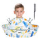 Lictin Haircut Capes Umbrella for Kids - Waterproof Hairdressing Cape with 1PCS Black Comb, Dinosaur Theme