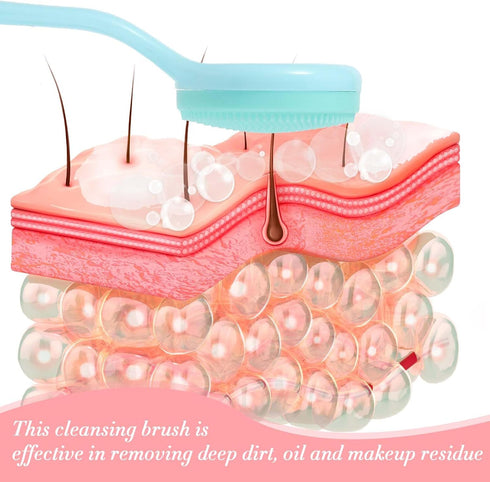Silicone Manual Facial Cleansing Brush Skin Friendly Scrubber for Exfoliating, Massaging, and Makeup Removal