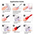 RARJSM Black White Gel Nail Polish Set, Soak Off Red Nail Polish 3PCS 7.5ML for DIY Nail Art