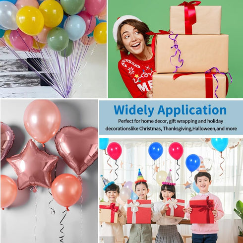 500 Yard White Curling Ribbon for Birthday Party, Festival Decoration, Balloon String, Thin Ribbon for Crafts