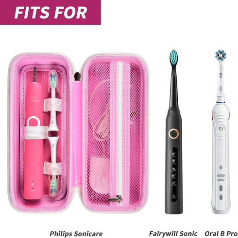 Toothbrush Travel Case Compatible with Oral-B Pro 1000, 2000, 3000, 3500, 1500, for Philips Sonicare
