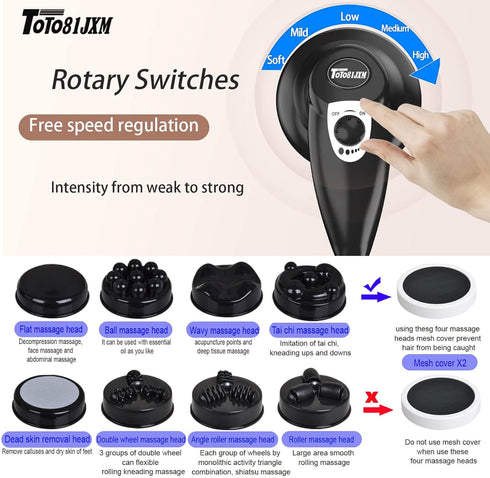 TOTO81JXM -6-Speed 8 Body Sculpting Machine for Women Heads Cellulite Massage & Lymphatic Drainage Device Handheld