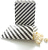 Tvoip 50 Pcs 5 x 7 Inches White and Black Striped Paper Bags, Holiday Wedding Favor Treat Bags