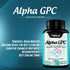 Alpha GPC Choline Supplement 600mg - Highly Purified Source of Choline, 180 Veggie Capsules for Cognitive Enhancement