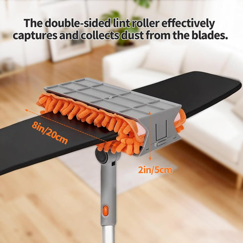 MNWHUC 72 Ceiling Fan Cleaner Duster with Extendable Long Handle Cleaning Duster Kit, Reusable Chenille & Microfiber