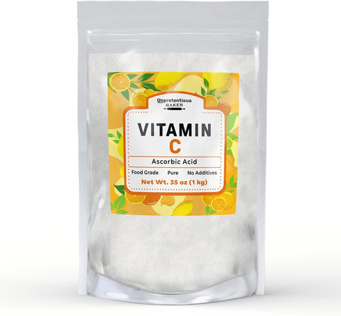 Pure Organic Ingredients Vitamin C Powder (1 kg) Ascorbic Acid in Resealable Bag