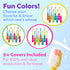 Kids Toothbrush 8 Pack - Soft Contoured Bristles, Child Sized Brush Heads for Ages 3-10, Multi-Color with Suction Cup