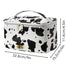 KITENROM Portable Makeup Bag Cosmetic Bags for Women Medium Pouch Case Purse Make Up Organization Waterproof (Print Cow)