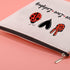 JXGZSO Good Luck Ladybug Symbol Makeup Bag with Zipper, Gifts for Women, Cosmetic Bag