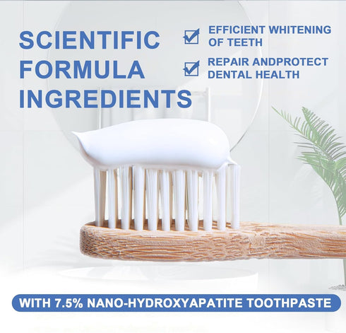 zdiwond 7.5 (2) nHAP Hydroxyapatite Toothpaste - Nano Hydroxyapatite Whiteing Teeth | Enamel Repair | Fluoride-Free |