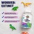 KAL DinoDophilus Probiotics for Kids, 2 Billion CFU, Chewable Black Cherry Flavor for Gut Health, 60 Servings.