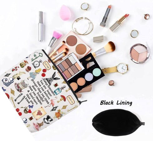 LEVLO Fairy Tale Movie Makeup Bag, Gift for Fairy Tale Fans, You Are Braver Stronger Smarter Zipper Pouch