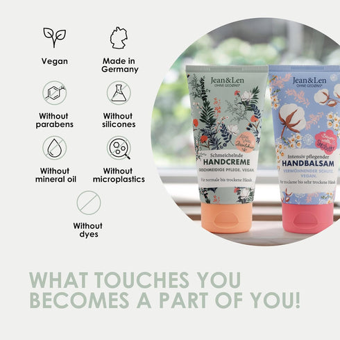 Jean & Len Flattering Hand Cream, Aloe Vera & Basil, 2.53 Fl. Oz., Vegan, Hand Care for Normal to Dry Hands
