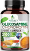 Glucosamine Chondroitin MSM Complex - Triple Strength Joint Support Supplement with Turmeric & Boswellia, 240 Capsules