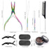 NEWISHTOOL Hair Extension Tool Kit with 300 PCS Silicone Beads, Micro Links Beading Pliers, and Accessories