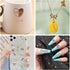 JERCLITY 24 Pieces Pink Alloy Zodiac Nail Charms, 12pcs Zodiac Signs and 12pcs Constellation Words Nail Charms for