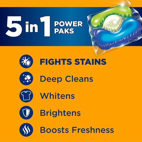 HAMMER 5-in-1 72 Count ARM & Plus OxiClean Stain Fighters: Laundry Detergent Power Paks, Fresh Scent