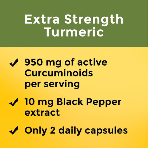 Nature Made Extra Strength Turmeric Curcumin - 1000mg with Black Pepper, 60 Vegetarian Capsules, 30 Day Supply