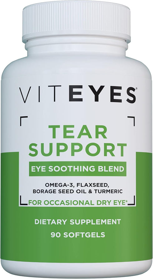 Viteyes Tear Support Eye Soothing Blend, Occasional Dry Eye Supplement, Omega-3 Fish Oil, 90 Softgels