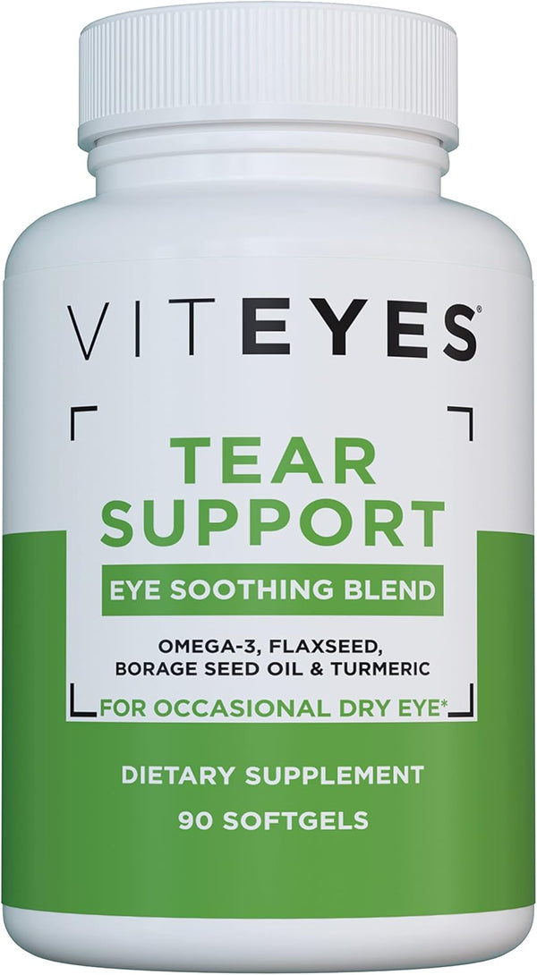 Viteyes Tear Support Eye Soothing Blend, Occasional Dry Eye Supplement, Omega-3 Fish Oil, 90 Softgels