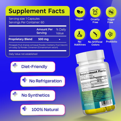 TASTE THE SWEET SPOT 2-Pack 60 Probiotics for Women & Men with Pineapple, pH Support, Capsules Each