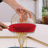 EZ Kitchen Dish Squeegee with Silicone Food Strainer, Non-Slip Scrapers for Pots, Pans, Bowls, 2-Pack, Red