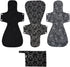 ReUseLife 4 Pack 16 Inch Cloth Menstrual Pads,Reusable Washable Overnight or Post Partum