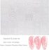 30 Sheets White Flower Nail Art Stickers, 3D Self Adhesive Designs with Rhinestones for Nail Decorations