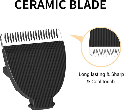 MANSPOT Black Replaceable Blade, 2Pcs Men’s Manscape Trimmer Ceramic Blade Replacement Head