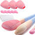 Silicone Travel Make-up Brush Holder, 3-Pcs Large + 5 Small with Cleaner Mat Pad for Storage and Cleaning