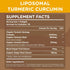 Liposomal Turmeric Curcumin Supplement 2200 mg with Black Pepper Extract 15 mg for High Absorption and Joint Function, 60 Softgels for Adults