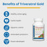 Dr. Whitaker's Triveratrol Gold with Resveratrol & Aloe Vera, Green Tea, Turmeric for Healthy Aging, 60 Capsules