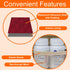 Large Travel Pill Bottle Organizer, Slim Medicine Bag, Carrier for Medications and Medical Supplies - Red Wine