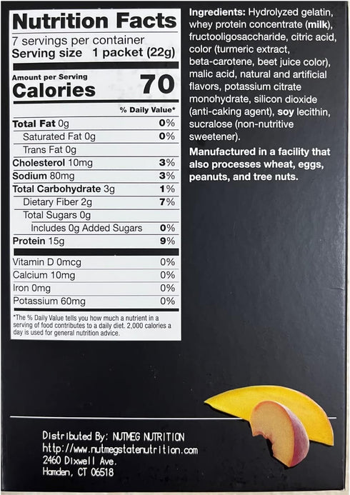 PROTIFIT - High Protein Fruit Flavored Powder Drink Mix, 15g Protein, Low Calorie, Sugar Free, Ideal Protein Compatible, 7 Servings Per Box (Peach Mango)
