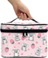 Strawberry Koala Makeup Bag, Toiletry Pouch, Desk Cosmetics Storage with Strap