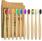 10 Color Soft Bristles Natural Bamboo Toothbrushes Set - Premium BPA Free, Eco-Friendly, Vegan, Biodegradable