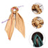 SUSULU Hair Scarf Scrunchies for Women, Solid Color Fabric Hair Ties with Bow, Pack of 8pcs