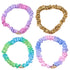 Lilly Pulitzer Mini Scrunchies, 4 Piece Scrunchie Set for Women and Girls, Cute Mini Hair Ties, Hair Bands for Women's Hair (Gold Lamé/Ombre)