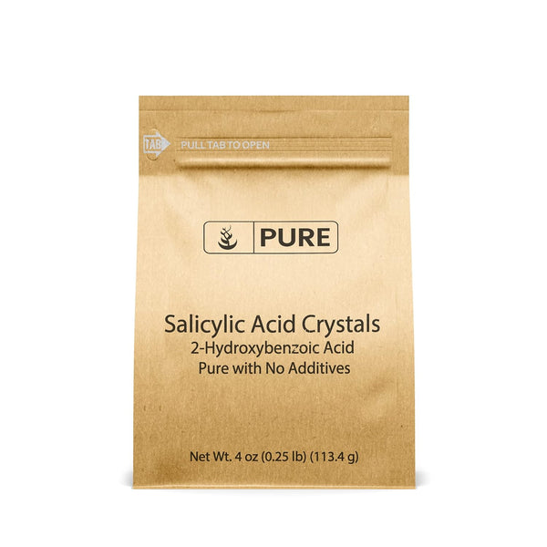 Pure Original Ingredients Salicylic Acid Crystals - 4 oz 2-Hydroxybenzoic Acid, Always Pure, No Fillers