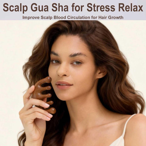 Set 3 of Wooden Scalp Massagers - Relaxing Sandalwood Foot and Scalp Tools