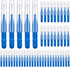 Quacc 50pcs Soft Interdental Brush Flossers, Blue, Oral Flossing Head Tooth Cleaning Tool for Effective Dental Care