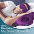 ZGGCD Light Blocking Sleep Mask for Side Sleepers, 3D Contoured Eye Cover with Adjustable Strap, Purple