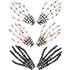 WILLBOND 6 Pieces Skeleton Hands Bone Hair Clips - Skull Clip Hairpin Zombie Punk Rock Horror Clip for Women Girls Hair