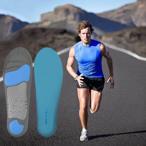 bonmedico High Performance Gel Insoles for Sports & Leisure - Shock Absorbing Support for Foot & Joint Problems