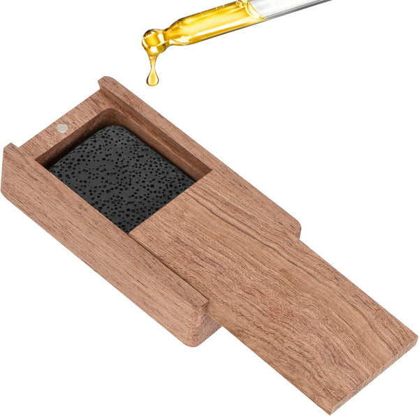 SHIDOW Wood Essential Oil Diffuser, Small Wood Fragrance DIffusers, Wooden Aromatherapy Diffuser for