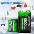9V Rechargeable Batteries, 1300mAh 9 Volt Lithium with USB-C Charge and 2 in 1 Charging Cable, 2 Pack