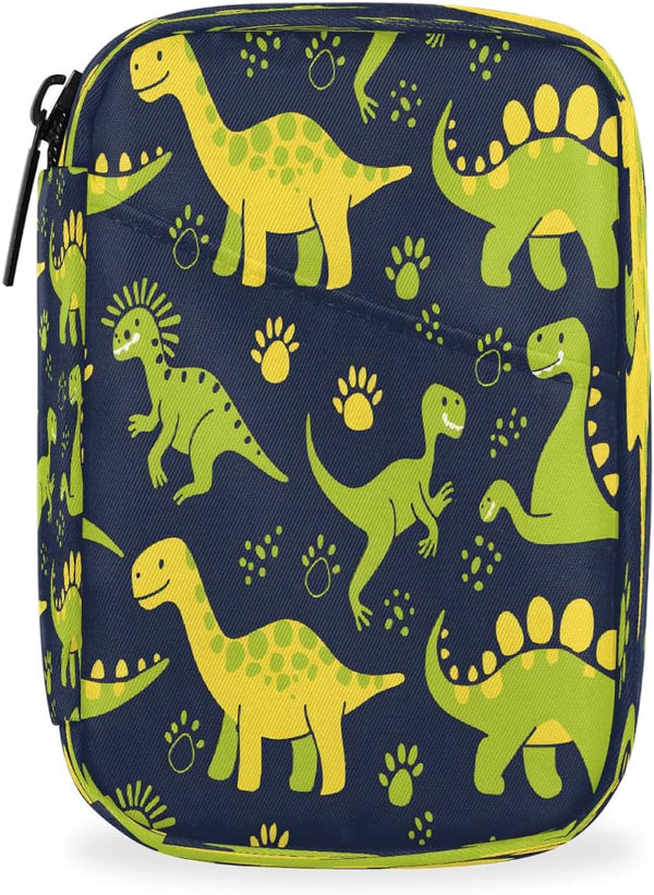Skerhhux Animal Dinosaur Green Pill Case Travel Pill Organizer Weekly 7 Day Portable