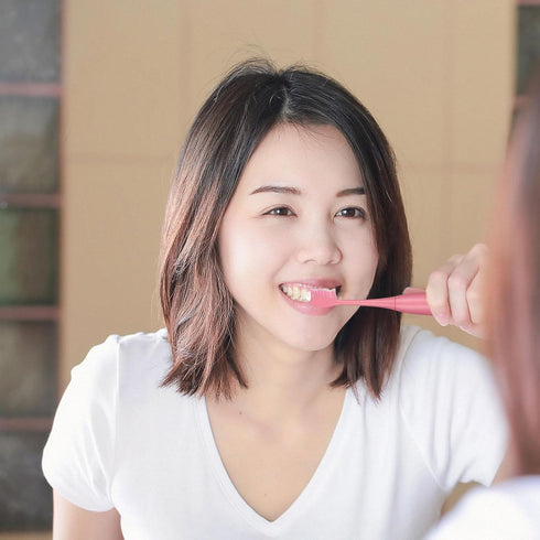 TIDTALEO Sonic Electric Toothbrush for Adults Portable Vibrating Teeth Cleaning Brush Pink Rechargeable